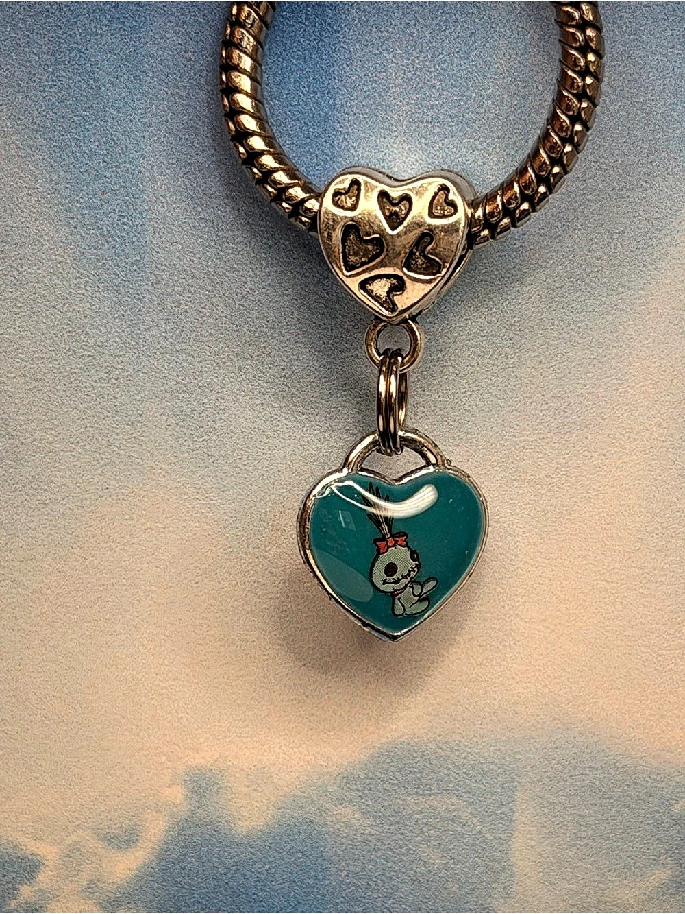 Lilo stitch SCRUMP heart charm pendant